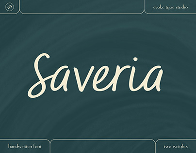 Saveria - a friendly handwritten font