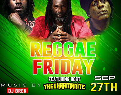 Reggae Friday poster design