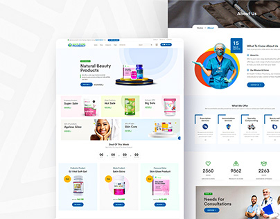 Beauty And Pharmaceutical Product Landing Page Website
