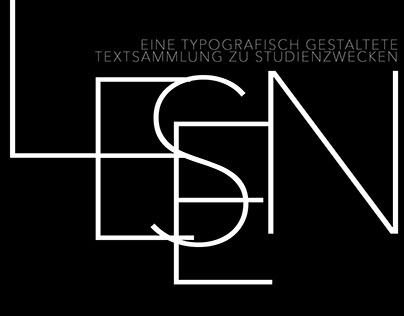 LESEN eine typografisch gestaltete Textsammlung