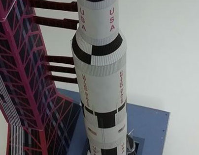 Saturn V Rocket and Launch Pad Scale 1:300