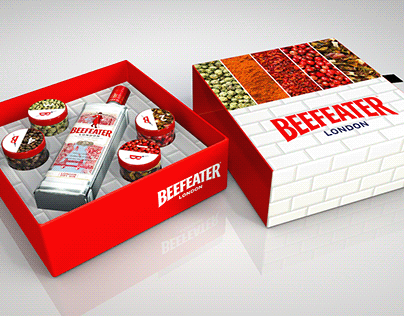 Box para Bebida Beefeater com especiarias