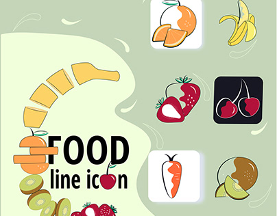 6 food line icon