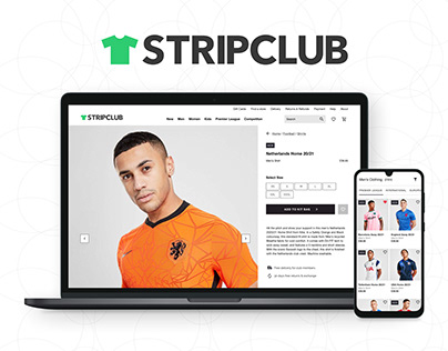 Strip Club Football Kits Responsive Website