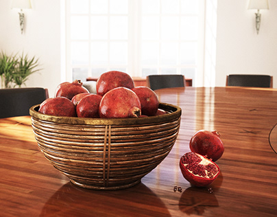Dining Room with Pomegranates