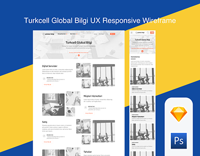 Turkcell Global Bilgi UX Responsive Wireframe