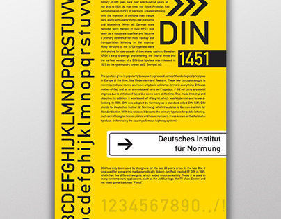 DIN 1451 Font Poster