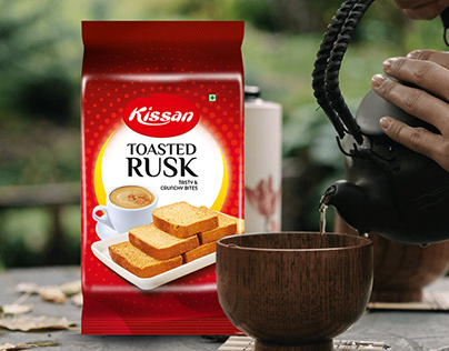 Kissan Toasted Rusk Package Design