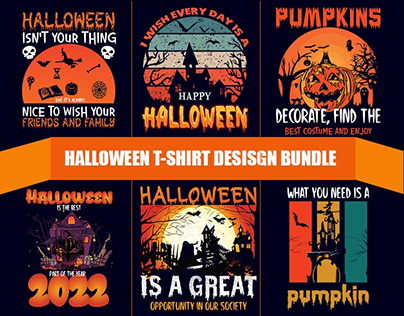 Halloween Day T-Shirt Design Bundle