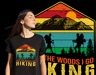 hiking typography t-shirt design