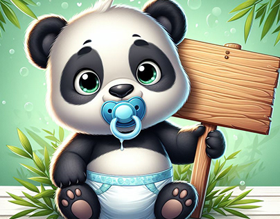 Panda para chá de bebê