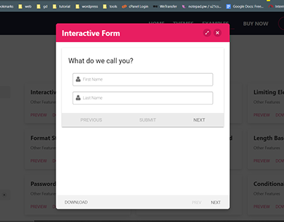 pop up form (Interactive Form)