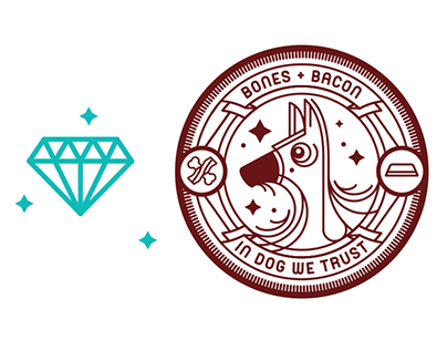Bones & Bacon Dog Tag Badges
