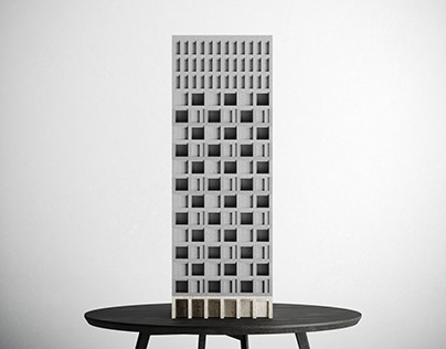 Maquette style renders - residential building
