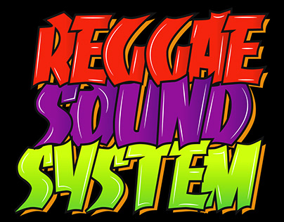 Vector illustration on the theme of reggae music Slogan