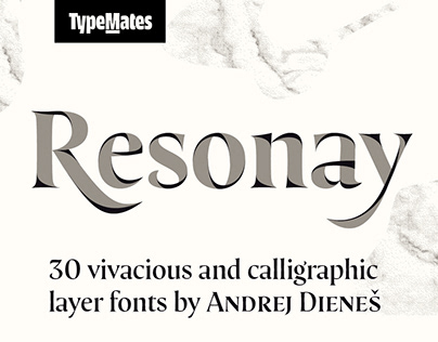 Resonay - a calligraphic layer font