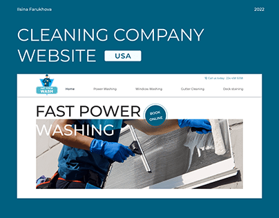 Cleaning company website design
