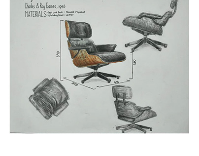 Manual Rendering Eames Lounge Chair