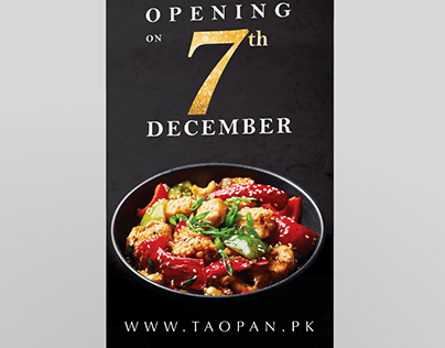 Tao Pan Opening Announcement RollUp Design