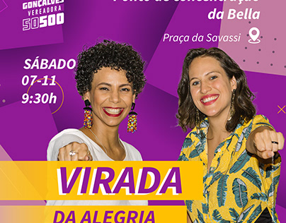 Flyer | Bella Gonçalves - Virada da alegria