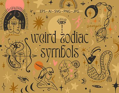 Weird Zodiac Symbols Bundle