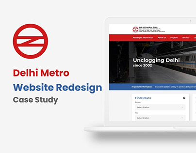 Delhi Metro Website Redesign - UI & UX Case study