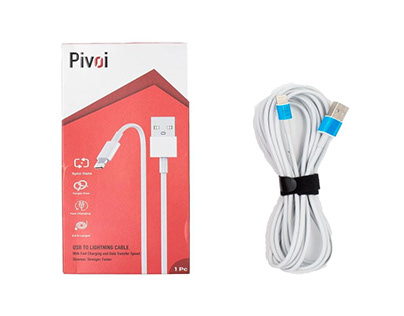 Pivoi USB to Lightning Charge White - ECigMafia