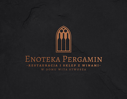 Enoteka Pergamin logo & identity