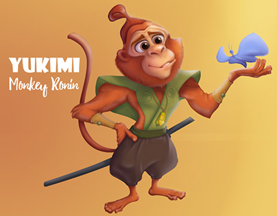 Character Yukimi monkey ronin