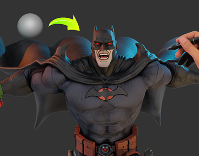 Batman Sculpture from the flashpoint paradox