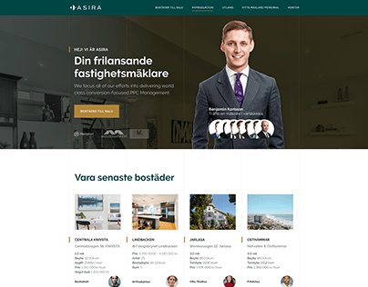 Swedish Real Estate Company Landing Page