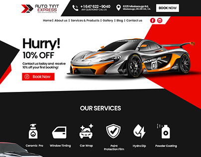 Website Design For Car Tint Company