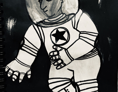 Cosmonaut in space