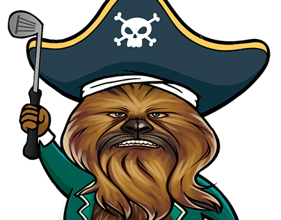 Wookie Pirate Mascot