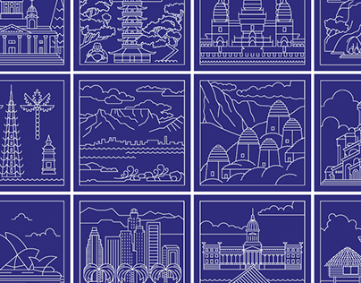 Cities icons for the magazine