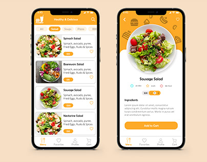 Healthy & Delicious Food Delivery App UX/UI Design