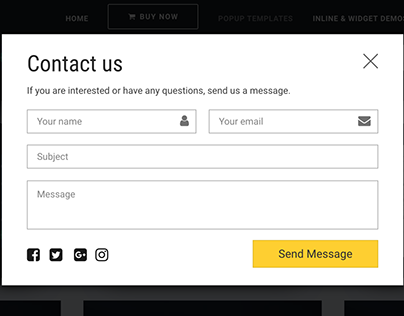 Contact Us popup form