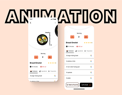 Food app - UI animation