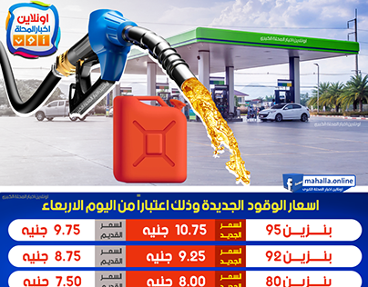 news infographic - Fuel price hike in egypt
