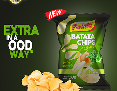 Batata chips mockup design.