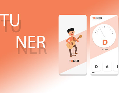 Smart guitar tuner mobile application ui kit