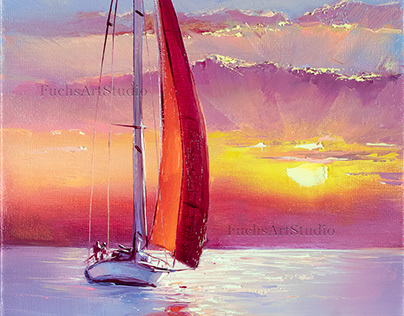 Sailing painting