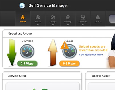 AT&T Self Service Manager Mockups / Presentation