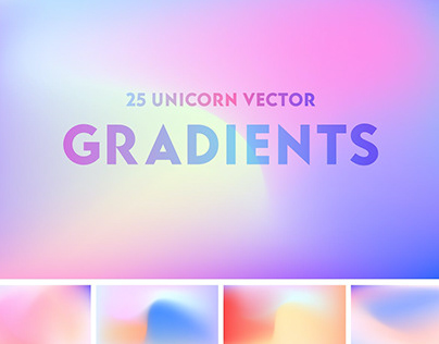 Unicorn Vector Gradients - Colorful Background