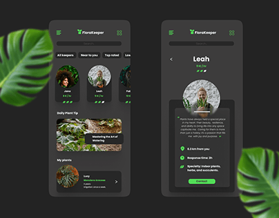 Flora Keeper UI Design