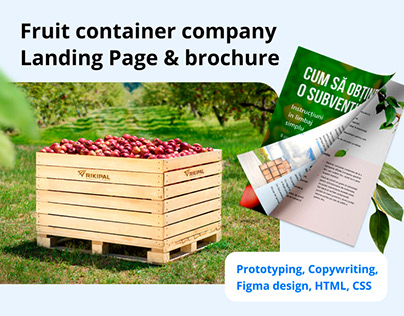 Fruit container Landing page & brochure