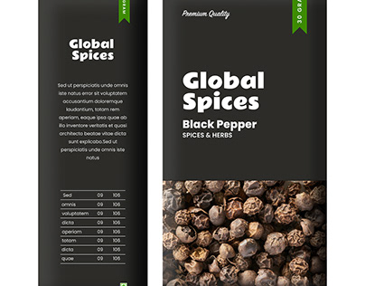 Spices Packets Product Designs Mockups