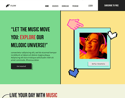 Project thumbnail - FLOW: Music Landing Page