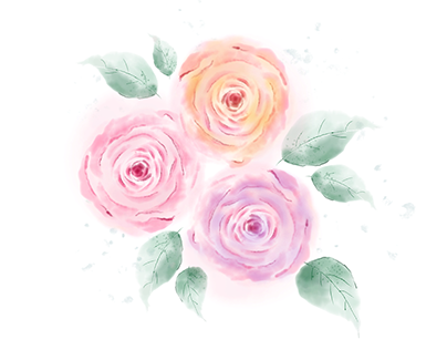 Watercolor Roses in Adobe Fresco