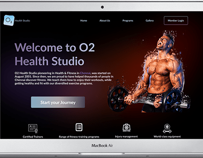 Health Studio Website Design
